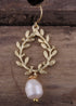 Boho Earrings, RH Dangle Earrings, White Peal Olive